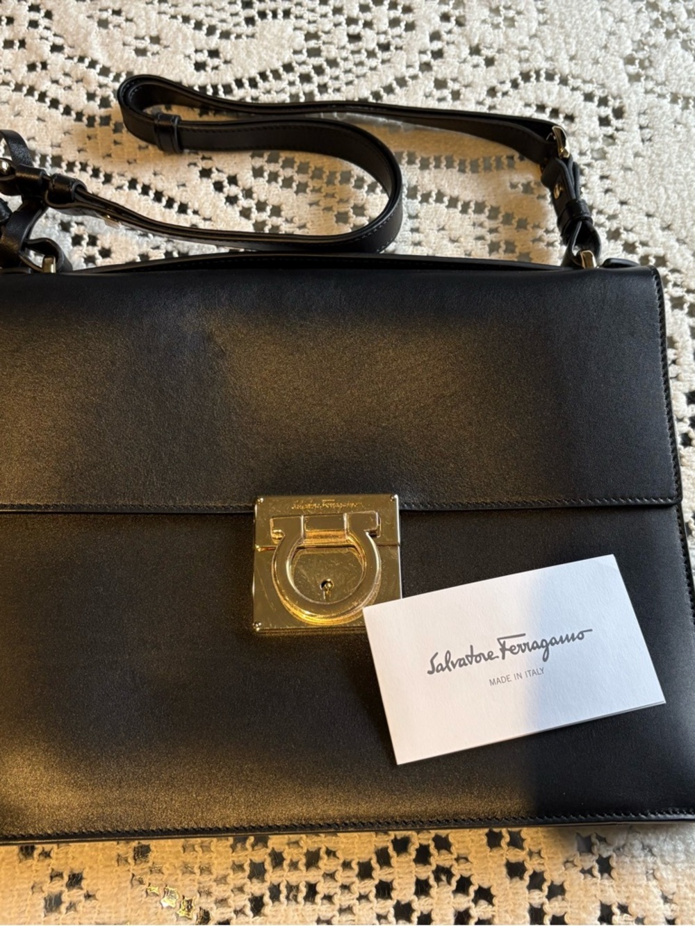 Salvatore FERRAGAMO “Marisol” Leather Shoulder Bag